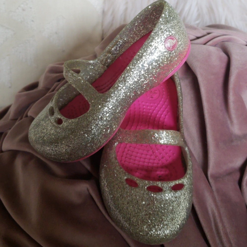 Crocs sparkly mary Jane's